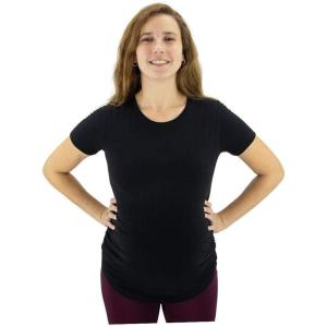 imageWomen Maternity Tops Casual Pregnancy Shirts Classic Side Ruched Maternity Shirt