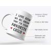 imageIm Your Favorite Child Funny Ceramic Coffee Mug  Novelty Birthday For Parents From Son or Daughter Fathers Day for Dad Unique Cup For Mom Tea Mug 15 Ounce White