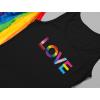imageLove is Love Gay Pride Top Rainbow Flag Heart LGBT Mens Tank TopBlack