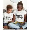 imageTough Mama Mommy and Me Matching Outfits Mothers Day Mom and Daughter Son ShirtsMom White  Child White