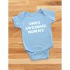imageTstars I Love My Awesome Mommy Cutest Gift for Mothers Day Baby BodysuitGray