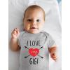 imageTstars I Love My Gigi Grandma Outfits for Baby Boy Girl Valentines Day Infant BodysuitShort Sleeve  Gray