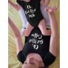 imageTstars Ok But First Coffee Mom and Baby Matching Set Funny Shirts for Mothers Day ampamp New MomsMom Black  Baby Black