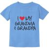 imageTeeStars  I Love My Grandpa ampamp Grandma Grandkid Gift ToddlerInfant Kids TShirtCalifornia Blue