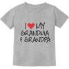 imageTeeStars  I Love My Grandpa ampamp Grandma Grandkid Gift ToddlerInfant Kids TShirtGray