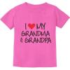 imageTeeStars  I Love My Grandpa ampamp Grandma Grandkid Gift ToddlerInfant Kids TShirtPink