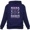 imageTeeStars  NANAS Love Is Endless  Gift for Mothers Day Grandma Women HoodieBlue