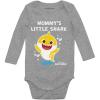 imageTstars Baby Shark Doo Doo Doo Outfit 1st Mothers Day Baby Boy Girl Long Sleeve Bodysuit Mommys Lil SharkGray