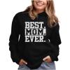 imageTstars Best Mom Ever Hoodie Gifts for Wife New Mothers Moms Gift from Daughter Son Mothers Day Hoodies for WomenBlack