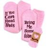 imageTstars Fuzzy Socks for Women Funny Gifts for Mom Wife If You Can Read This Pink Sock Bring Me Pink OS