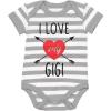 imageTstars I Love My Gigi Grandma Outfits for Baby Boy Girl Valentines Day Infant BodysuitShort Sleeve  GrayWhite
