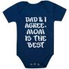 imageTstars I Mom Best Mothers Day Gift Baby BodysuitDad and I Agree  Navy