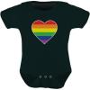imageTstars Rainbow Heart LGBT Month Flag Baby Boy Girl Pride Outfit LGBTQ Gifts Gay Equality Infant BodysuitBlack
