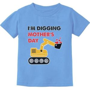 imageIm Digging Mothers Day Tractor Loving Boys Gift Toddler Infant Kids TShirtCalifornia Blue