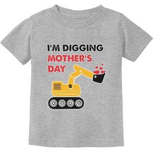 imageIm Digging Mothers Day Tractor Loving Boys Gift Toddler Infant Kids TShirtGray