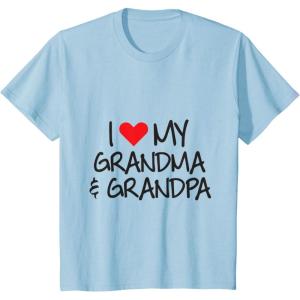 imageKids I love My Grandpa ampamp Grandma Grandkid Gift Kids TShirtBaby Blue