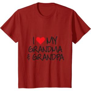 imageKids I love My Grandpa ampamp Grandma Grandkid Gift Kids TShirtCranberry Red