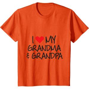 imageKids I love My Grandpa ampamp Grandma Grandkid Gift Kids TShirtOrange