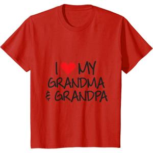imageKids I love My Grandpa ampamp Grandma Grandkid Gift Kids TShirtRed