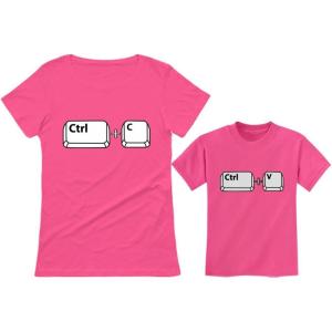 imageMom ampamp Her GirlBoy Copy Paste Matching Set Mother ampamp DaughterSon TShirtsMom Pink  Child Pink