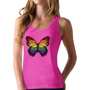 imageRainbow Butterfly Top Pride Parade LGBT Racerback Tank TopBerry