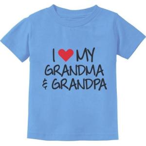 imageTeeStars  I Love My Grandpa ampamp Grandma Grandkid Gift ToddlerInfant Kids TShirtCalifornia Blue