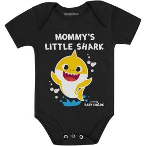 imageTstars 1st Mothers Day Baby Shark Doo Doo Doo Outfit Mom Gifts Baby Boy Girl Bodysuit Mommys Lil SharkBlack