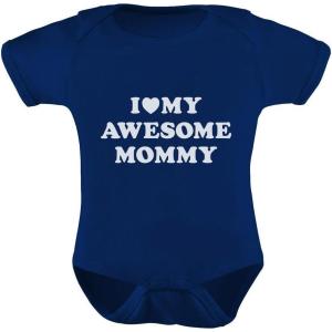 imageTstars I Love My Awesome Mommy Cutest Gift for Mothers Day Baby BodysuitNavy
