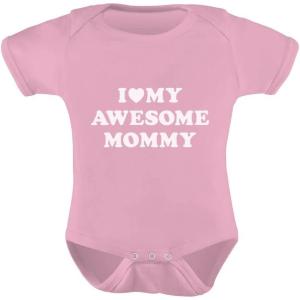 imageTstars I Love My Awesome Mommy Cutest Gift for Mothers Day Baby BodysuitPink