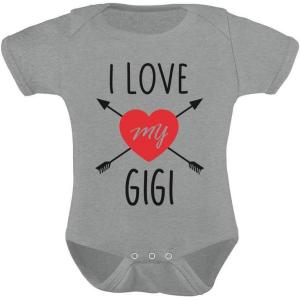 imageTstars I Love My Gigi Grandma Outfits for Baby Boy Girl Valentines Day Infant BodysuitShort Sleeve  Gray