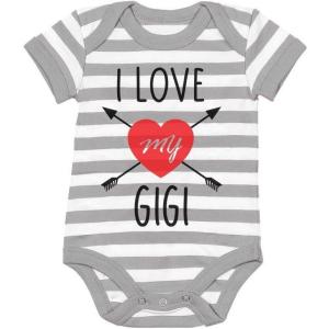 imageTstars I Love My Gigi Grandma Outfits for Baby Boy Girl Valentines Day Infant BodysuitShort Sleeve  GrayWhite