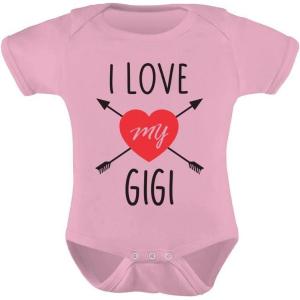 imageTstars I Love My Gigi Grandma Outfits for Baby Boy Girl Valentines Day Infant BodysuitShort Sleeve  Pink