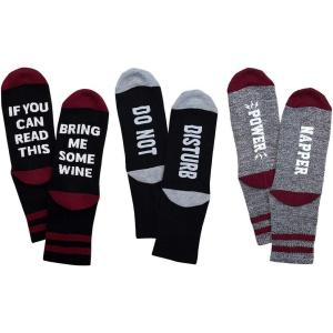 imageTstars If You Can Read This Bring Me Socks Power Napper Funny 3 Pack Novelty Women Crew Socks OS