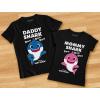imageBaby Shark Family Set for Daddy Mommy Baby Matching Father Mother Infant OutfitsMom Black  Dad Black  Baby Black