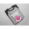 imageMommy Shark Shirt Baby Shark Mother 34 Women Sleeve Baseball Jersey ShirtBlueGray