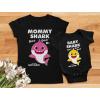 imageMommy and Baby Shark Matching Outfits Mom Gifts Mother ampamp Daughter Son Shirts SetMommy Black  Baby Black