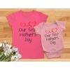 imageOur First Mothers Day Mommy and Me Matching Outfits Mom and Baby Shirts SetMom Pink  Baby Pink