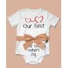 imageOur First Mothers Day Mommy and Me Matching Outfits Mom and Baby Shirts SetMom White  Baby White