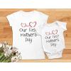imageOur First Mothers Day Mommy and Me Matching Outfits Mom and Baby Shirts SetMom White  Baby White