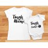 imageTstars Tough Cookie Mommy and Me Matching Outfits Mothers Day Mom ampamp Baby Shirts SetMom White  Baby White