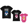 imageBaby Shark Family Set for Daddy Mommy Baby Matching Father Mother Infant OutfitsMom Black  Dad Black  Baby Wow Pink