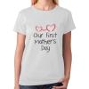 imageOur First Mothers Day Shirt Mom and Baby Women TShirtWhite