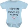 imageTeeStars  Happy 2nd Mothers Day Mommy Infant Baby One Piece Cute Baby BodysuitAqua