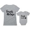 imageTstars Tough Cookie Mommy and Me Matching Outfits Mothers Day Mom ampamp Baby Shirts SetMom Gray  Baby Gray