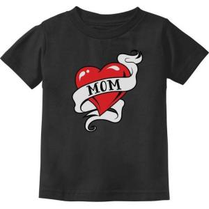 imageMom Heart Tattoo for Mothers Day Love Mom ToddlerInfant Kids TShirtBlack