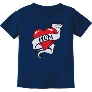 imageMom Heart Tattoo for Mothers Day Love Mom ToddlerInfant Kids TShirtNavy