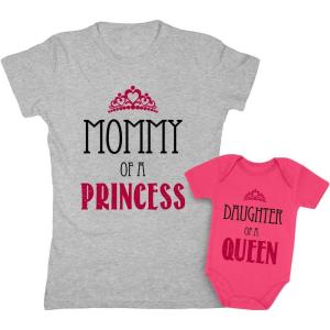 imageMom and Daughter Matching Outfits Mommy of a Princess Mother and New Born BabySet Mom Shirt  03 Bodysuit