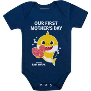 imageTstars 1st Mothers Day Baby Shark Doo Doo Doo Outfit Mom Gifts Baby Boy Girl Bodysuit Our 1st Mothers DayNavy