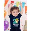 image2nd Birthday Baby Shark Shirt 2 Year Old Birthday Boy Girl Toddler Kids TShirtNavy