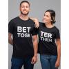 imageBetter Together Matching Shirts for Couples Him and Her Gifts Couple OutfitsMen Black  Women Black